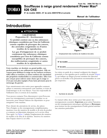 Toro Power Max Heavy Duty 826 OXE Snowthrower Manuel utilisateur | Fixfr