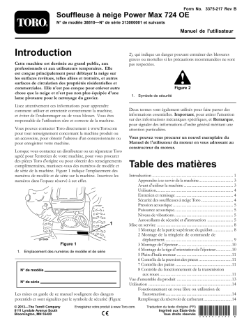 Toro Power Max 724 OE Snowthrower Manuel utilisateur | Fixfr
