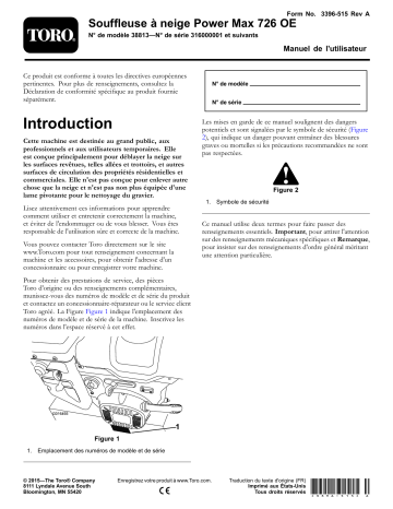 Toro Power Max 726 OE Snowthrower Manuel utilisateur | Fixfr