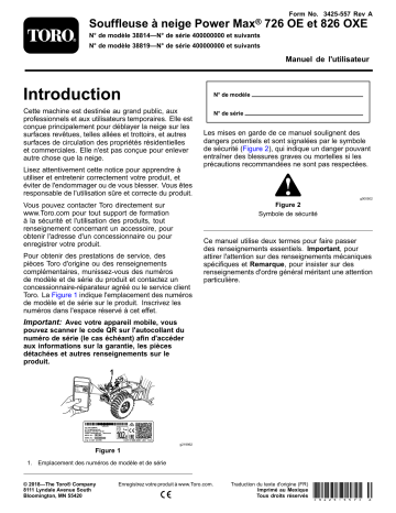 Toro Power Max 726 OE Snowthrower Manuel utilisateur | Fixfr