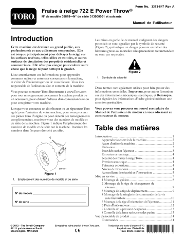 Toro 722 E Power Throw Snowthrower Manuel utilisateur | Fixfr