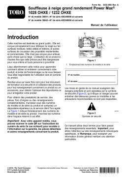 Toro Power Max Heavy Duty 1232 OHXE Snowthrower Manuel utilisateur