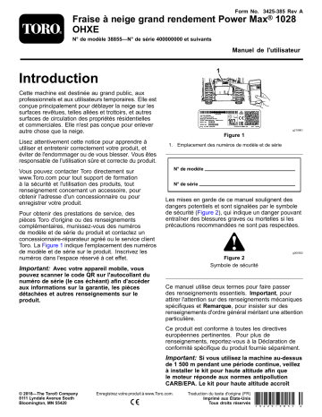 Toro Power Max Heavy Duty 1028 OHXE Snowthrower Manuel utilisateur | Fixfr