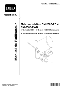 Toro CM-250E-PWB Concrete Mixer Concrete Equipment Manuel utilisateur