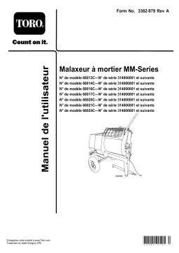 Toro MM-858H-S Mortar Mixer Concrete Equipment Manuel utilisateur