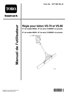 Toro VS-80 Screed Concrete Equipment Manuel utilisateur