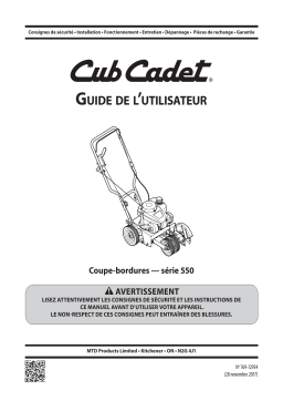 Cub Cadet Série 550 Coupe-bordures | Chat IA & PDF