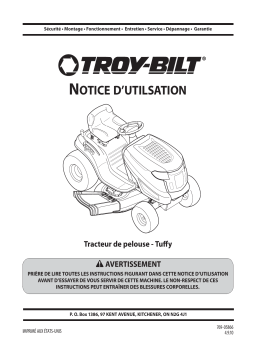 Troy-Bilt 13WV77KF066 Tuffy  Riding Lawn Mower  Manuel utilisateur