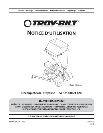 Troy-Bilt 24A414B766 Log Splitter Manuel utilisateur | Fixfr
