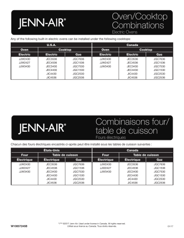 Jenn-Air JJW2427DB Manuel utilisateur | Fixfr