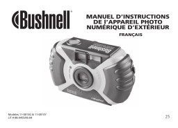 Bushnell Outdoor Camera 11-0013 French Manuel utilisateur