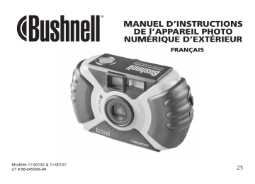 Manuel du propriétaire | Bushnell Outdoor Camera 11-0013 French Manuel utilisateur | Fixfr