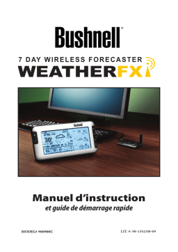 Bushnell Weather FXi 7-Day Internet Forecaster (Full Manual / French) Manuel utilisateur