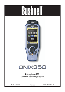 Bushnell ONIX 350 (French) User's Manual Manuel utilisateur