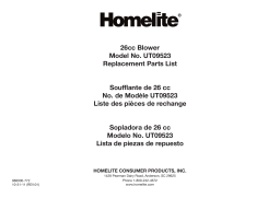 Homelite ut09523 26cc Blower Manuel utilisateur