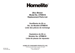 Homelite ut09510 26cc Blower Manuel utilisateur