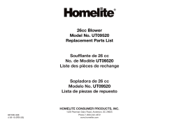 Homelite ut09520 26cc Blower Manuel utilisateur