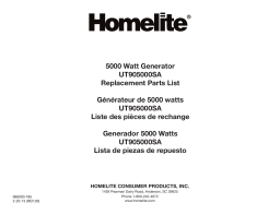 Homelite ut905000sa 5000 Watt Generator Manuel utilisateur