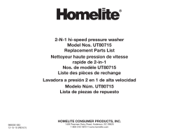 Homelite ut80715 2-n-1 Pressure Washer Manuel utilisateur