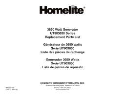 Homelite ut903650 3650W Generator Manuel utilisateur