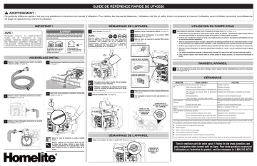 Manuel du propriétaire | Homelite ut40520 2 in. Water Pump Manuel utilisateur | Fixfr