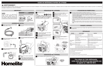 Manuel du propriétaire | Homelite ut40520 2 in. Water Pump Manuel utilisateur | Fixfr