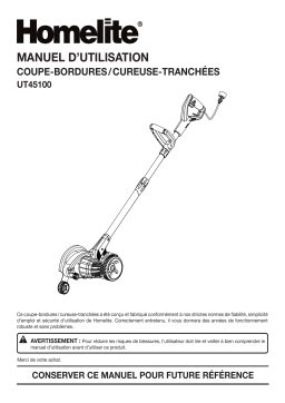 Homelite ut45100 Edger/Trencher Manuel utilisateur