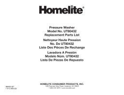 Homelite ut80432 Gas Pressure Washer Manuel utilisateur