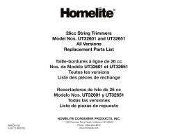 Homelite ut32601, ut32651 String Trimmer Manuel utilisateur