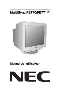 NEC MultiSync® FE770 Manuel utilisateur