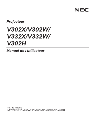 Manuel du propriétaire | NEC V302W Manuel utilisateur | Fixfr