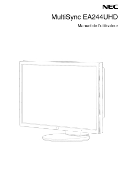 NEC MultiSync® EA244UHD Manuel utilisateur