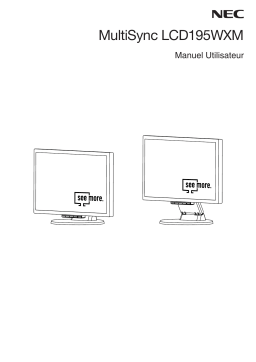 NEC MultiSync® LCD195WXM Manuel utilisateur