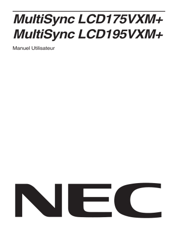 Manuel du propriétaire | NEC MultiSync® LCD195VXM  Manuel utilisateur | Fixfr