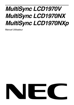 NEC MultiSync® LCD1970V Manuel utilisateur