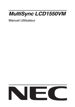 NEC MultiSync® LCD1550VM Manuel utilisateur