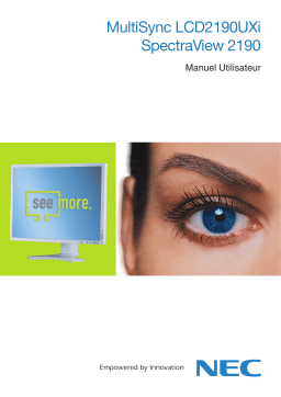 NEC MultiSync® LCD2190UXi Manuel utilisateur