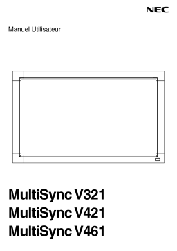 NEC MultiSync® V421 Manuel utilisateur