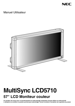 NEC MultiSync® LCD5710 Manuel utilisateur