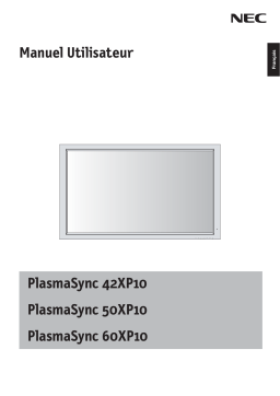 NEC PlasmaSync® 50XP10 Manuel utilisateur