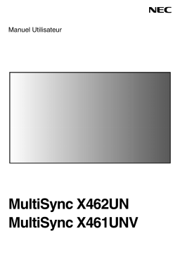 NEC MultiSync® X461UNV Manuel utilisateur