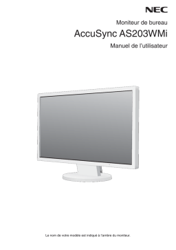 NEC AccuSync AS203WMi Manuel utilisateur