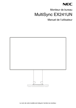 NEC MultiSync EX241UN Manuel utilisateur