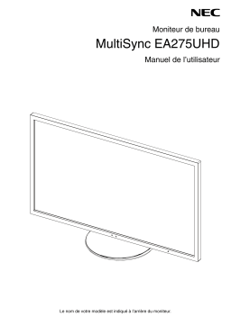 NEC MultiSync EA275UHD Manuel utilisateur