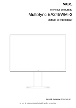 NEC MultiSync EA245WMi-2 Manuel utilisateur