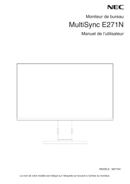 NEC MultiSync E271N Manuel utilisateur