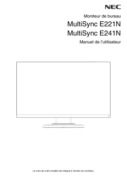 NEC MultiSync E241N Manuel utilisateur