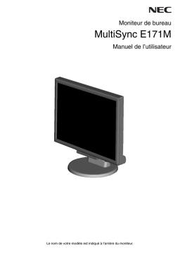 NEC MultiSync E171M Manuel utilisateur