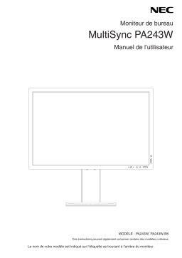 NEC MultiSync PA243W Manuel utilisateur