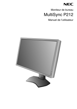 NEC MultiSync P212 Manuel utilisateur